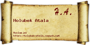 Holubek Atala névjegykártya